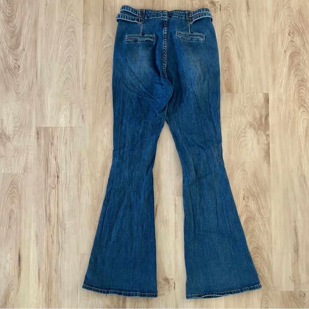 Rock & Roll Denim High Rise Flare Jean Pants - Picture 6 of 9